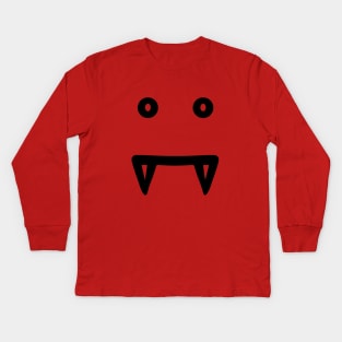 Monster Face - Vampire Kids Long Sleeve T-Shirt